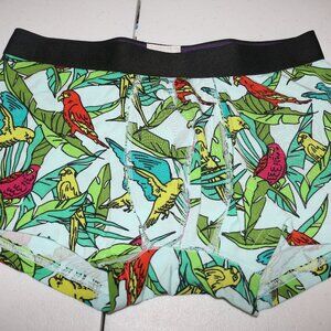 MeUndies Tropical Parrots men's Trunks size medium NWOT